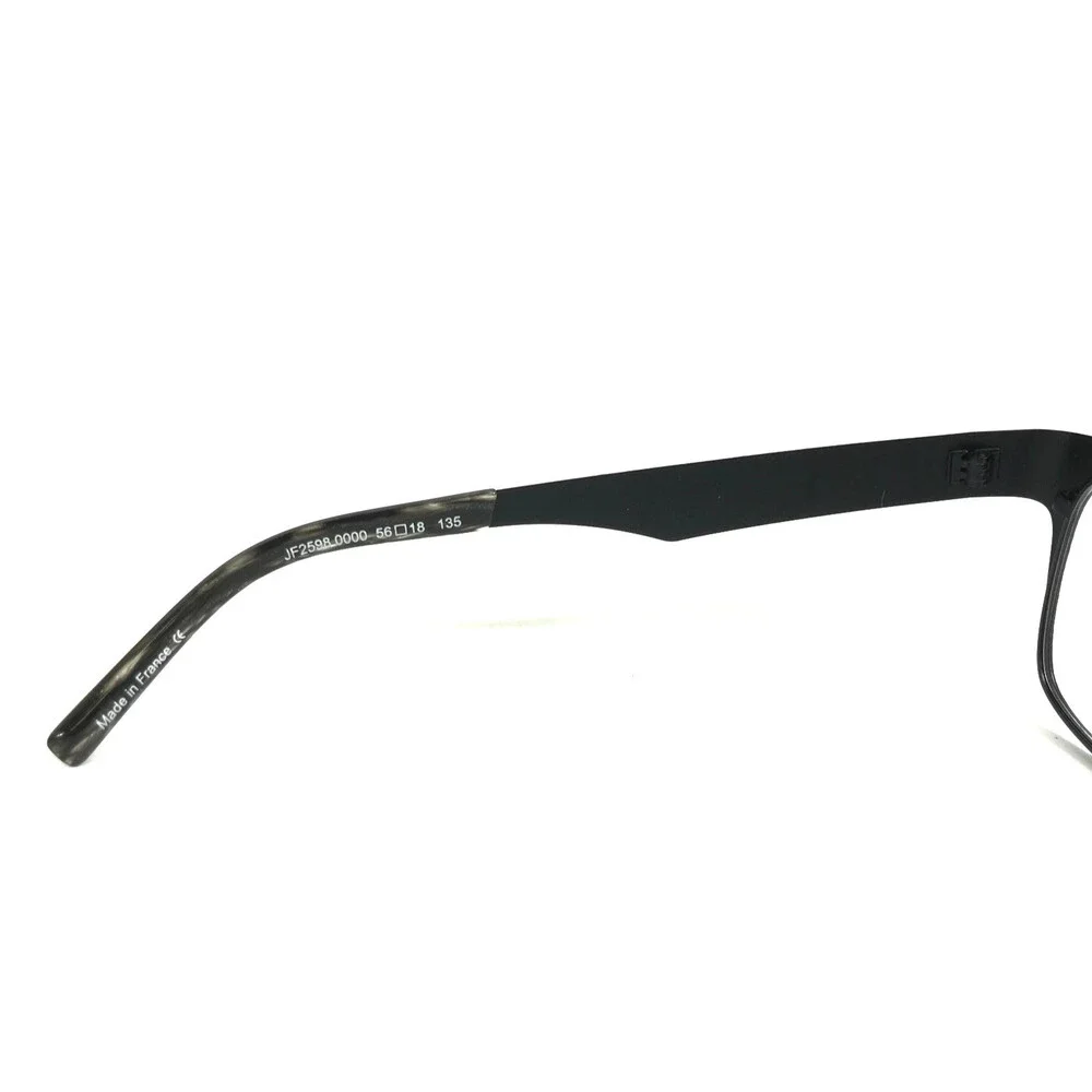 J.F. Rey Eyeglasses Frames JF2598 0000 Matte Black Textured Webbed 56-18-135
